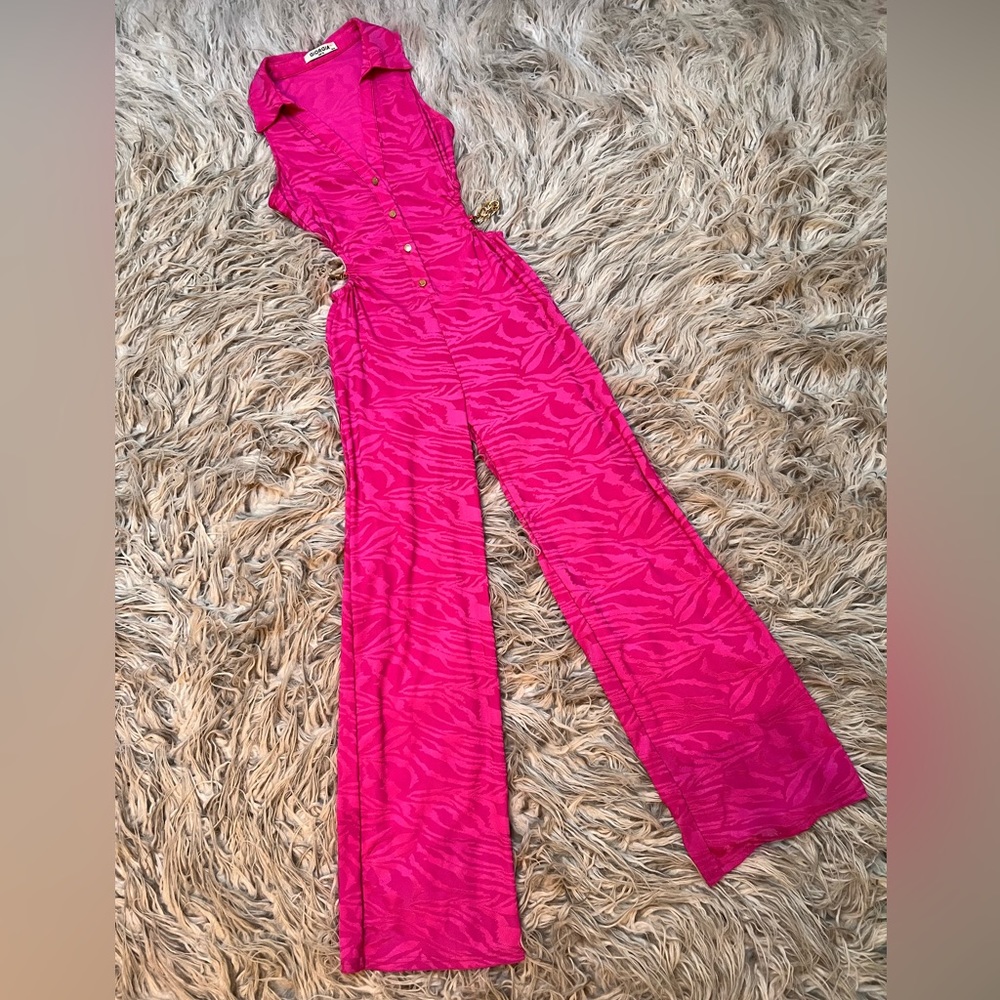 Pink Zebra Jumpsuit